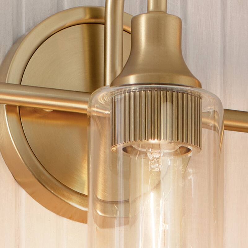 Kichler Lighting Kavi 23" 3-Light Vanity Light with Clear Glass in Champagne Bronze