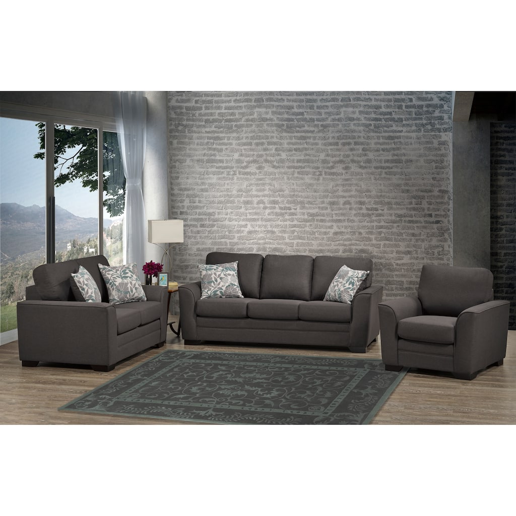 Reeves 3 Pieces Fabric Living Room Set