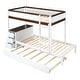 preview thumbnail 10 of 47, Twin-Over-Twin Bunk Bed with Twin size Trundle, Storage and Desk,Multifunctional Bunk Bed With Storage