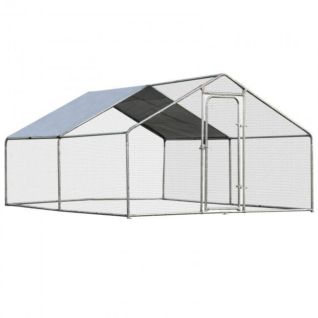 Large Walk in Shade Cage Chicken Coop with Roof Cover - 13'