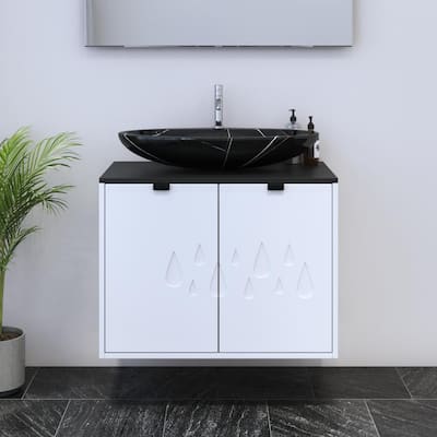 Teardrop 2D 80 Floating Bathroom Vanity (32" Width)