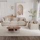 preview thumbnail 112 of 162, Cloud Chenille Upholstered Modular Sectional Sofa with DIY Combination Design Beige 3-Seater Sofa+Accent Chairs