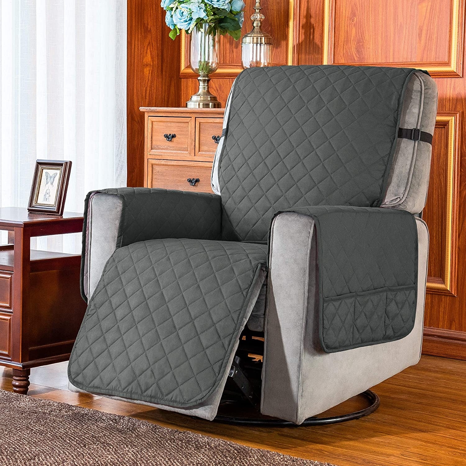 Recliner chair cover online pockets and