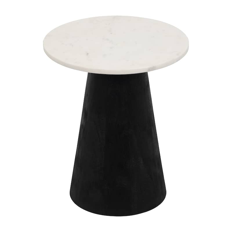 Sagebrook Home Chic Iron Marble Cylinder Coffee Table - Perfect For Home Decor