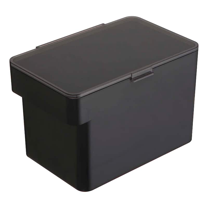 Yamazaki Home Airtight Pet Food Container - Three Sizes, Polypropylene, Medium, 8 lbs., 1.6 gallons, 6 quarts - Black