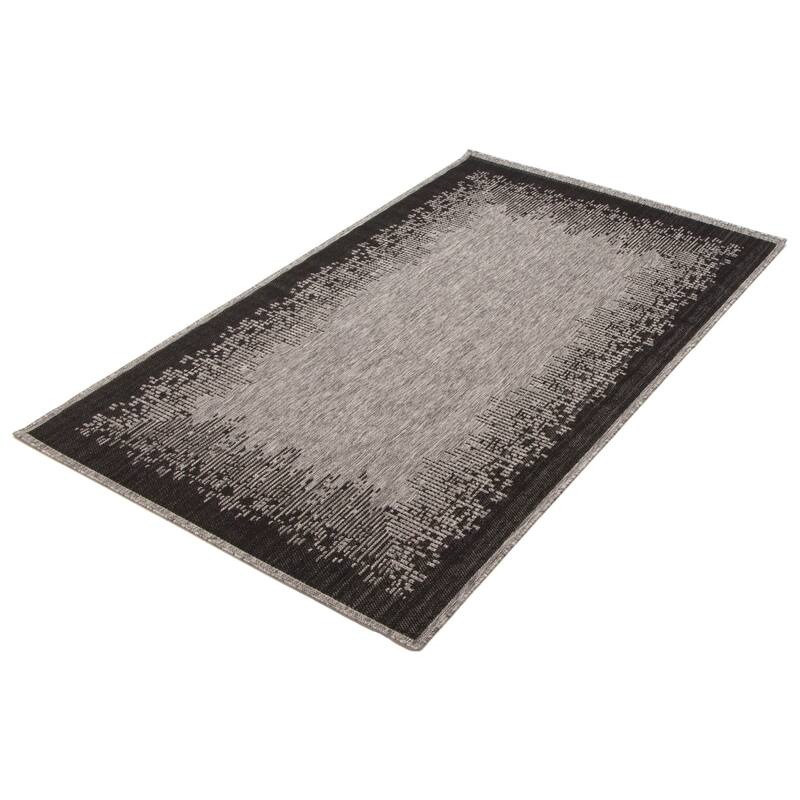 ECARPETGALLERY Machine Woven Edge Grey Area Rug