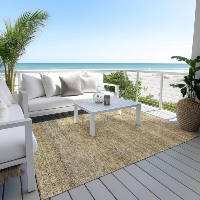 Machine Washable Indoor/ Outdoor Ombre Chantille Rug