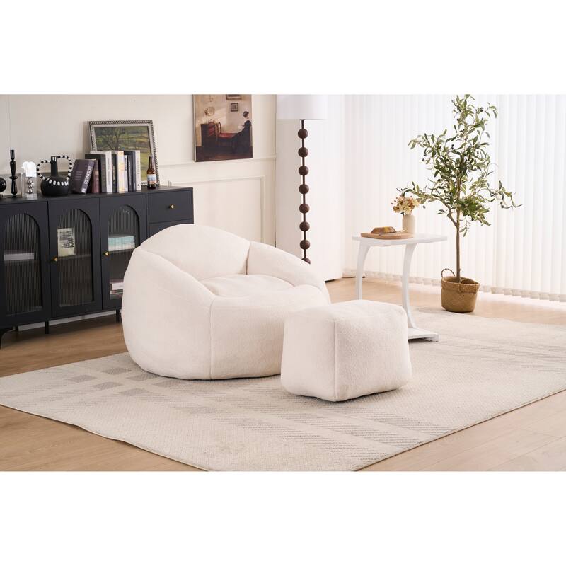 Foam Bean Bag Chairs for Adults/Teens with Filling,Bean Bag Lazy Sofa with Ultra Soft Chenille Cover, Bean Bag,Indoor &