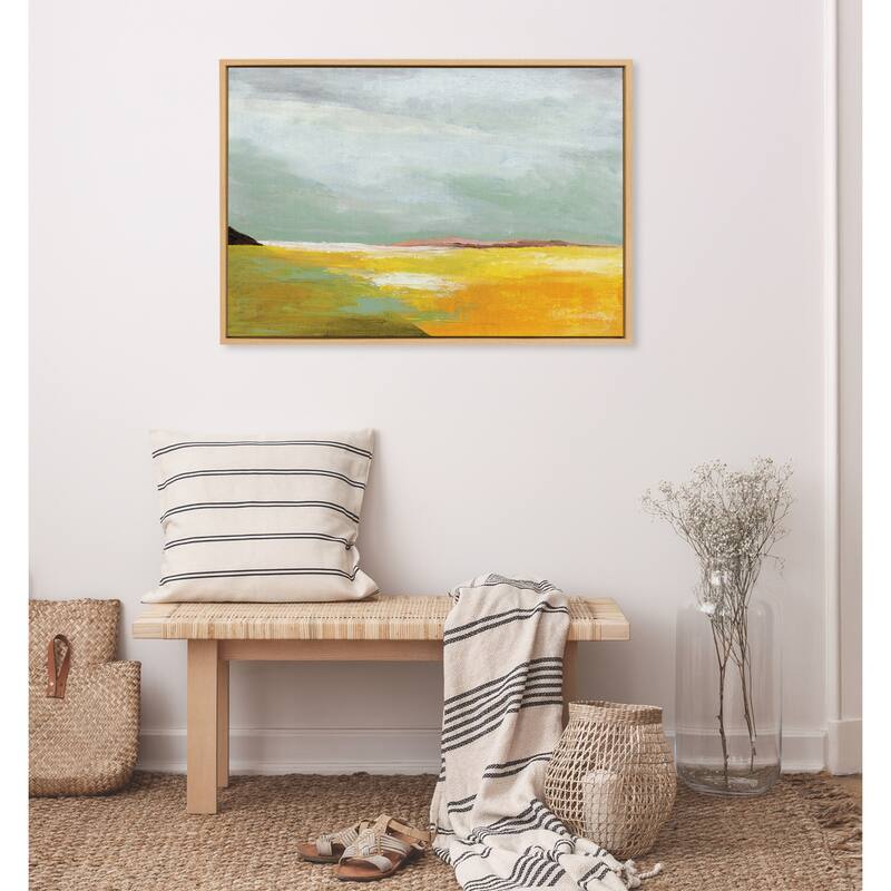 Kate and Laurel Sylvie Golden Root Lake Canvas by Nikita Jariwala