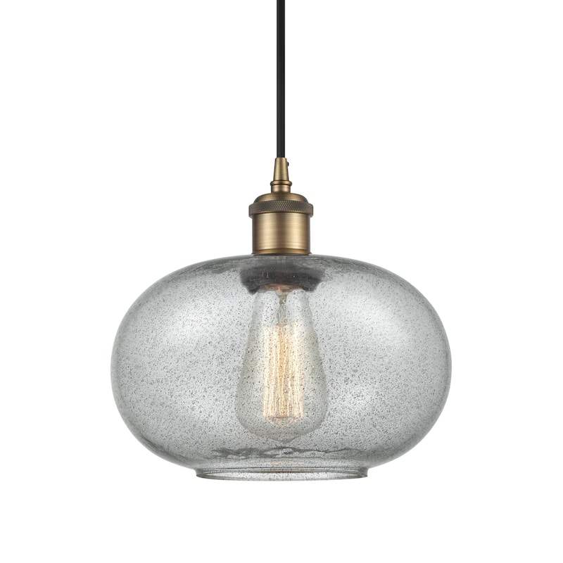 Innovations Lighting 516-1P-11-10 Gorham Pendant Gorham 10" Wide Mini - Charcoal / Brushed Brass