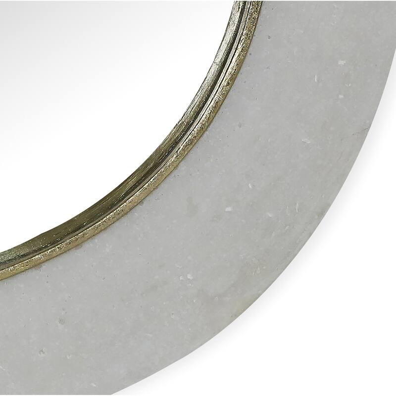 Resin Round Wall Mirrors, Set of 3 - White - 12", 15" - 18.0"