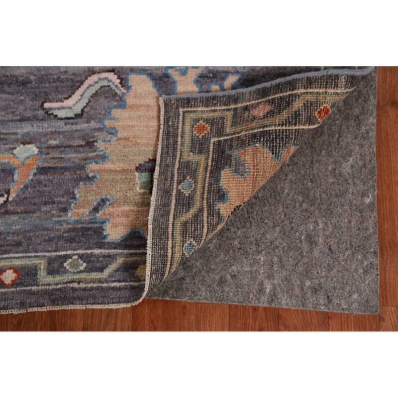 Hand Knotted Oriental 100% Wool Carpet Transitional All-Over Greys & Charcoal Oushak Area Rug - 10' 0'' X 8' 3''