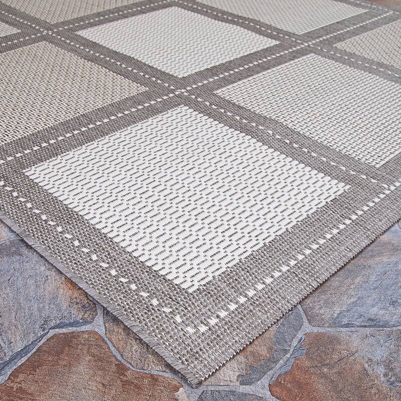 Dream Decor Rugs Pergola Checkers Indoor Outdoor Area Rug