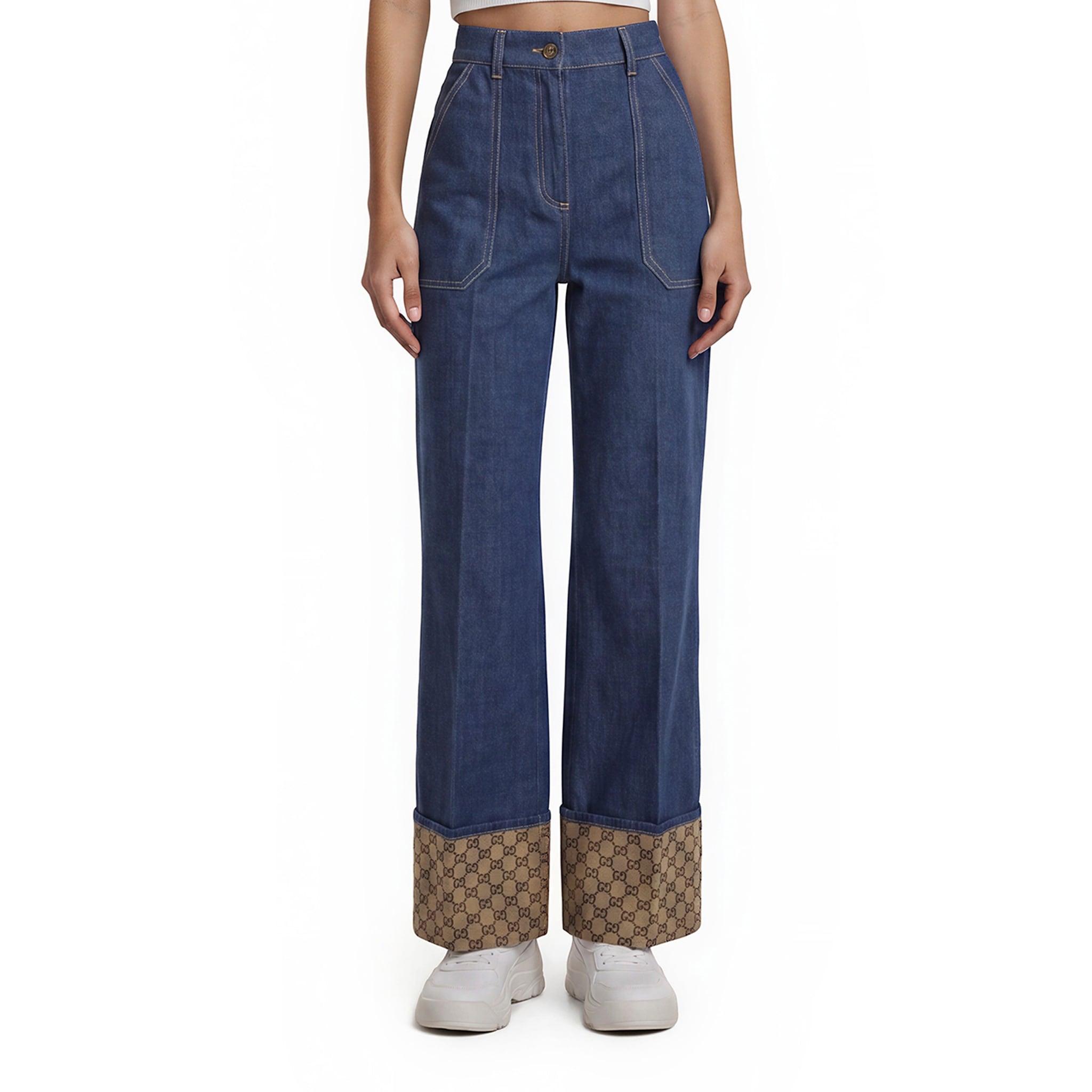 Gucci Denim Trousers with GG Cuff