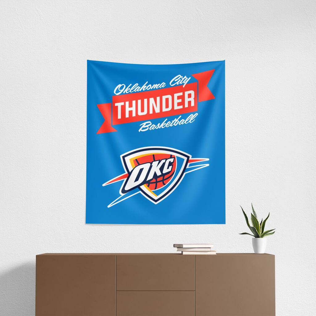NBA Premium Thunder Printed Wall Hanging - 34"x40"