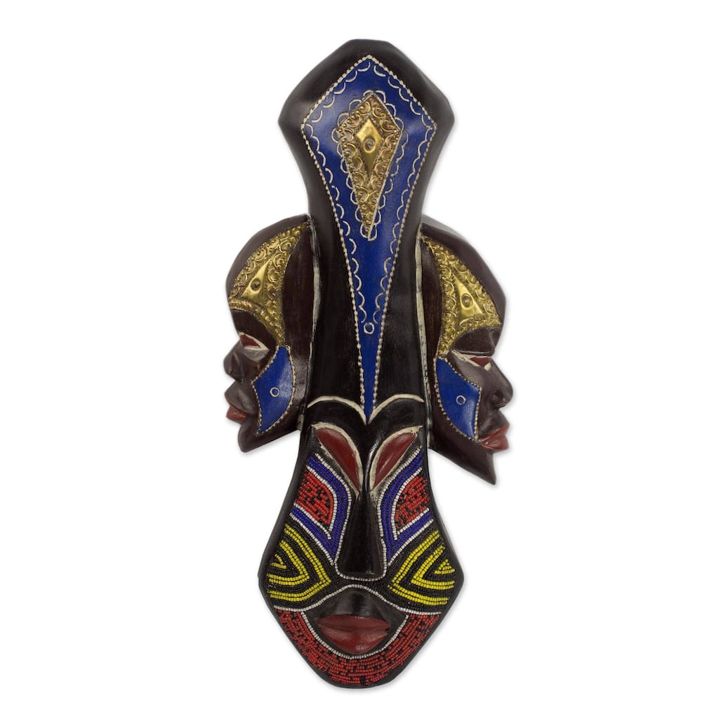 Handmade Glorious Work African Wood Mask (Ghana)