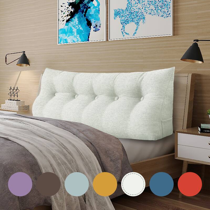 WOWMAX Bed Rest Wedge Reading Pillow Headboard Back Support Cushion