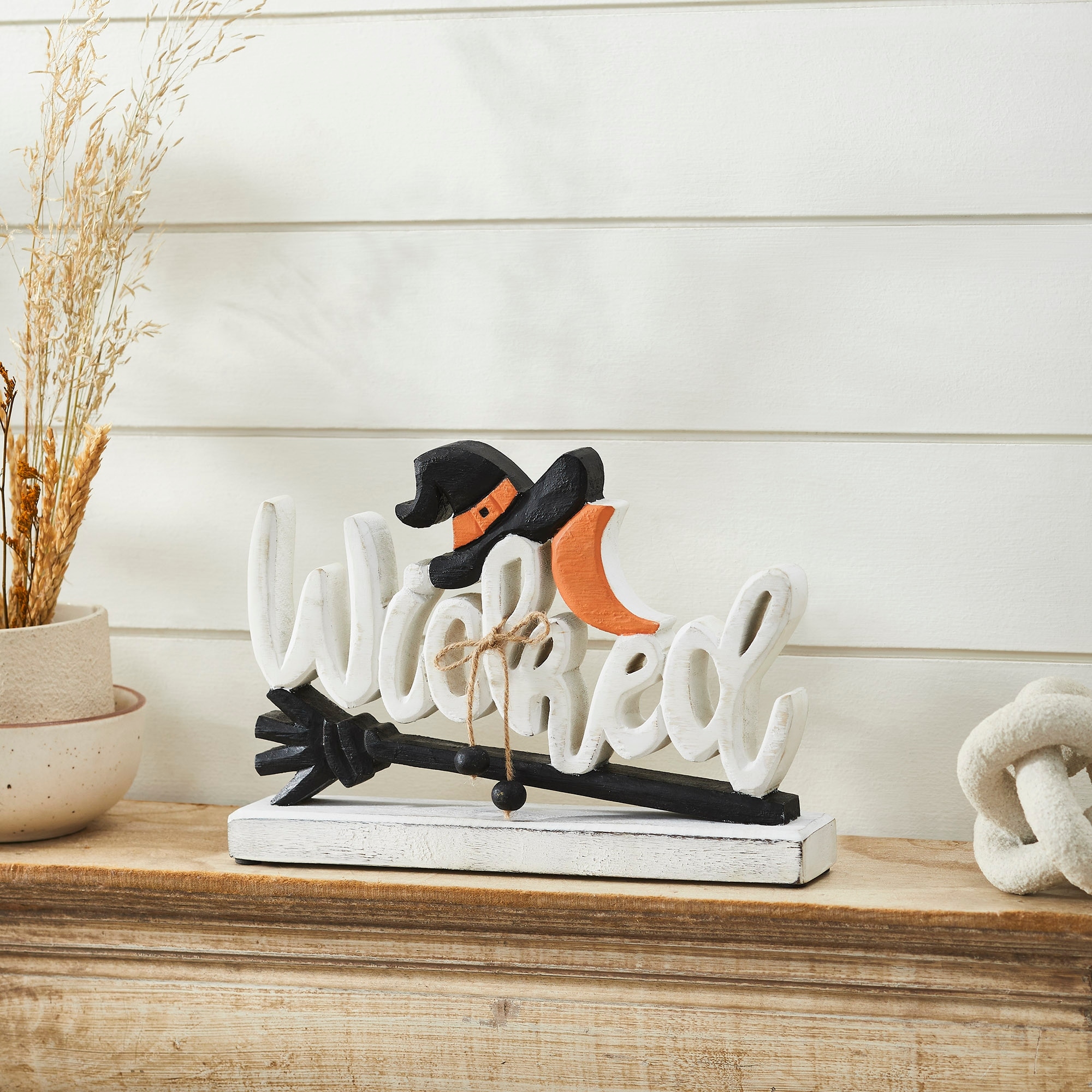 Wicked Witch Wooden Table Sign 8x11.5x2 - N/A
