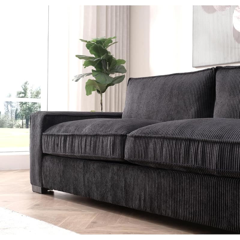 Luxe Corduroy Sofa with Sleek Design Spacious and Comfortable 3 Seater Sofa Large