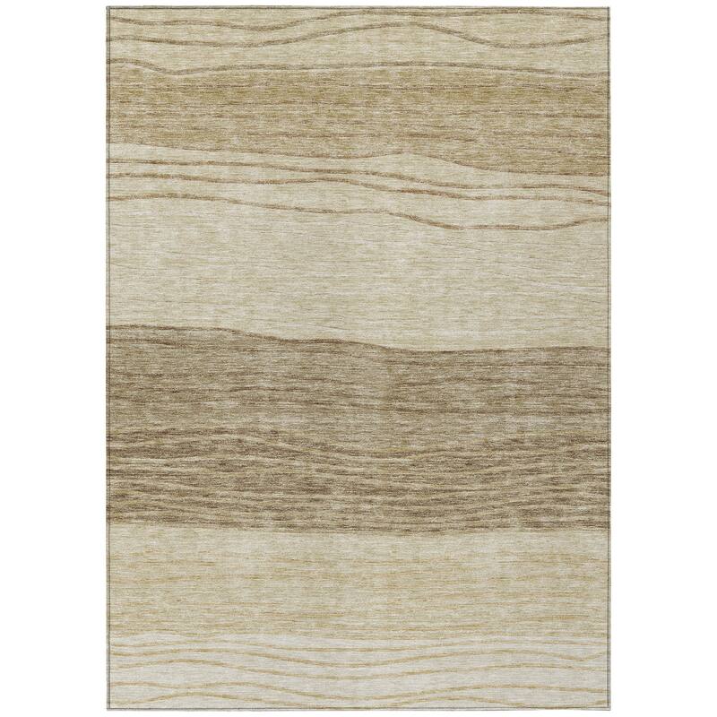 Machine Washable Indoor/ Outdoor Chantille Modern Stripes Rug
