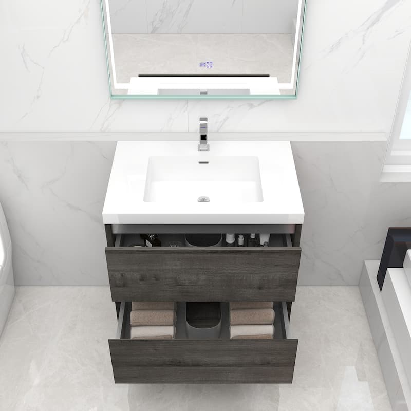 Selina 30" Wall Mounted Vanity with Single Sink - 30