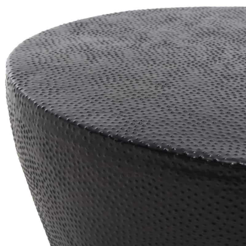SAFAVIEH Carleen Drum Coffee Table - 24" W x 24" D x 16" H - 24Wx24Dx16H - Matte Black