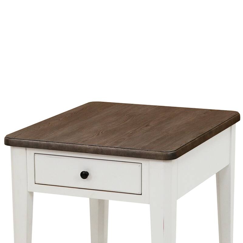 Chromcraft Peter Revington End Table in Gray, White Finish