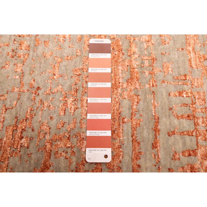 ECARPETGALLERY Hand-knotted Legacy Copper Silk, Wool Rug - 2'5 x 10'0