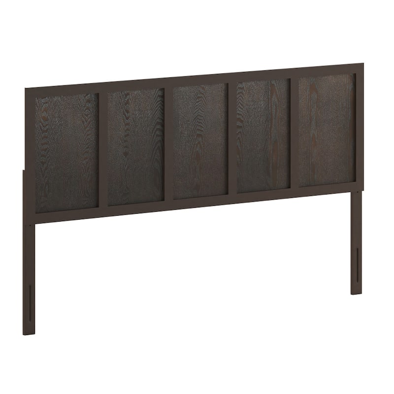 Contemporary Paneled Wooden Headboard Only