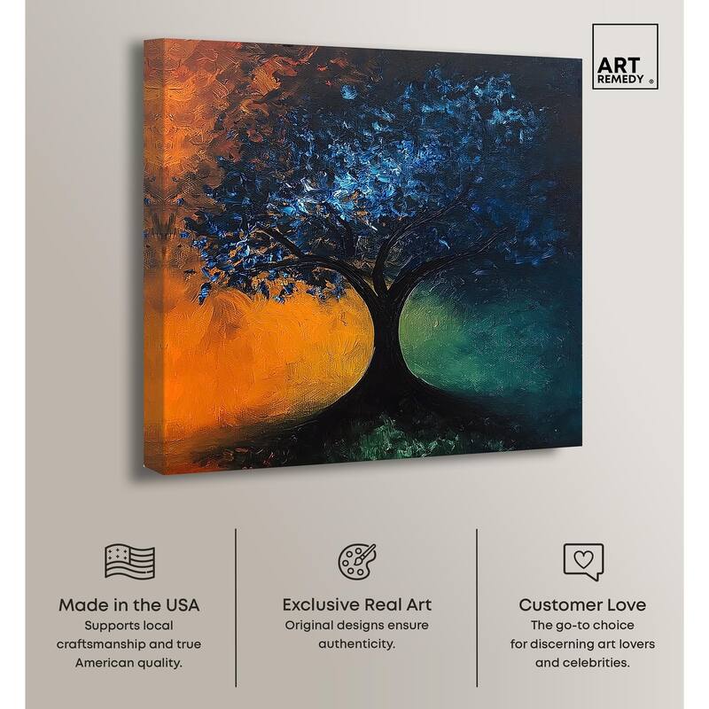 Tree of Opposites II Canvas by Art Remedy, Gallery Wrapped