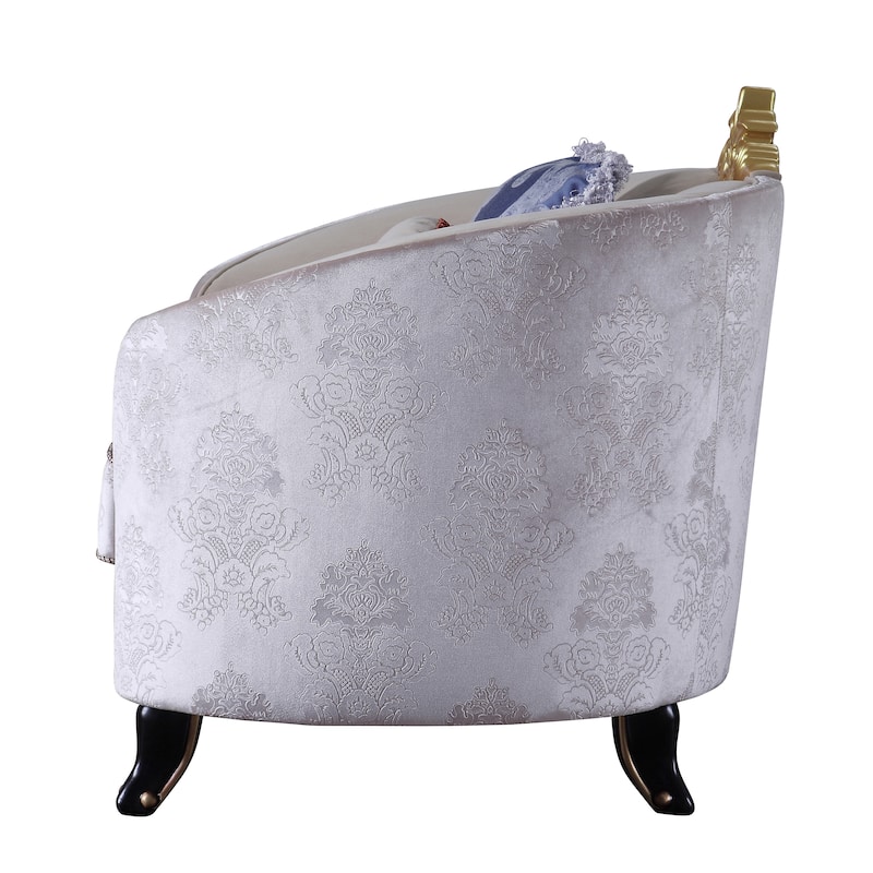 Peralta Cream Arched Backrest Accent Chair with Cabriole Leg