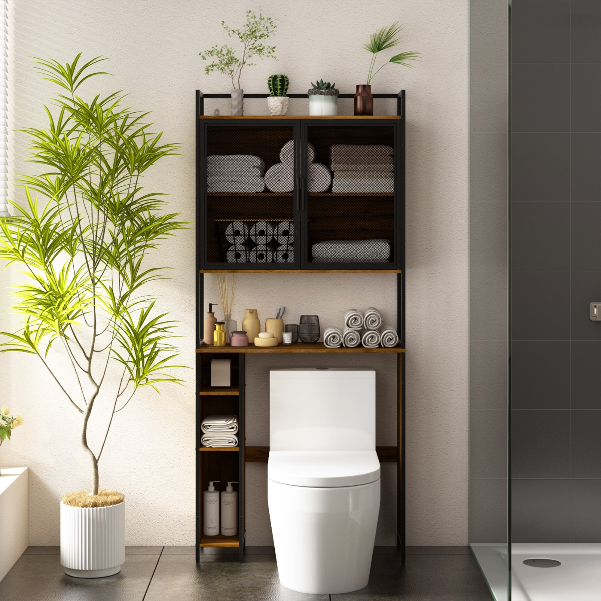 Over The Toilet Storage Shelf,Over-The-Toilet Organizer Rack,Bathroom