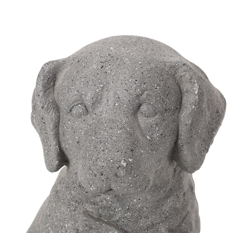 Bluffton Outdoor Cast Stone Outdoor Dog Garden Statue by Christopher Knight Home
