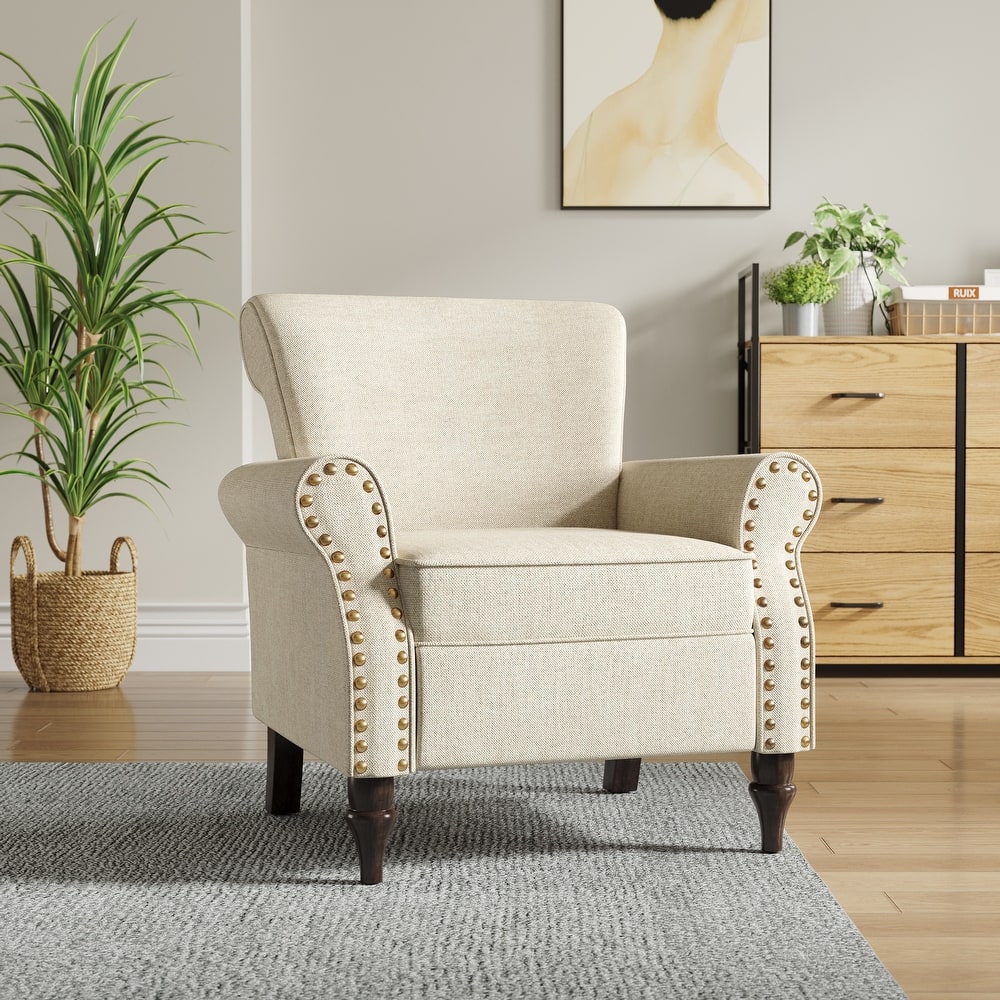 Living Room Armchair with Nailhead Trim - 29.9"W x 29.9"H x 32.9"D