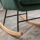preview thumbnail 30 of 39, Velvet Armchair Wingback Comfy Rocker Chair with Thick Padded Seat for Nursery
