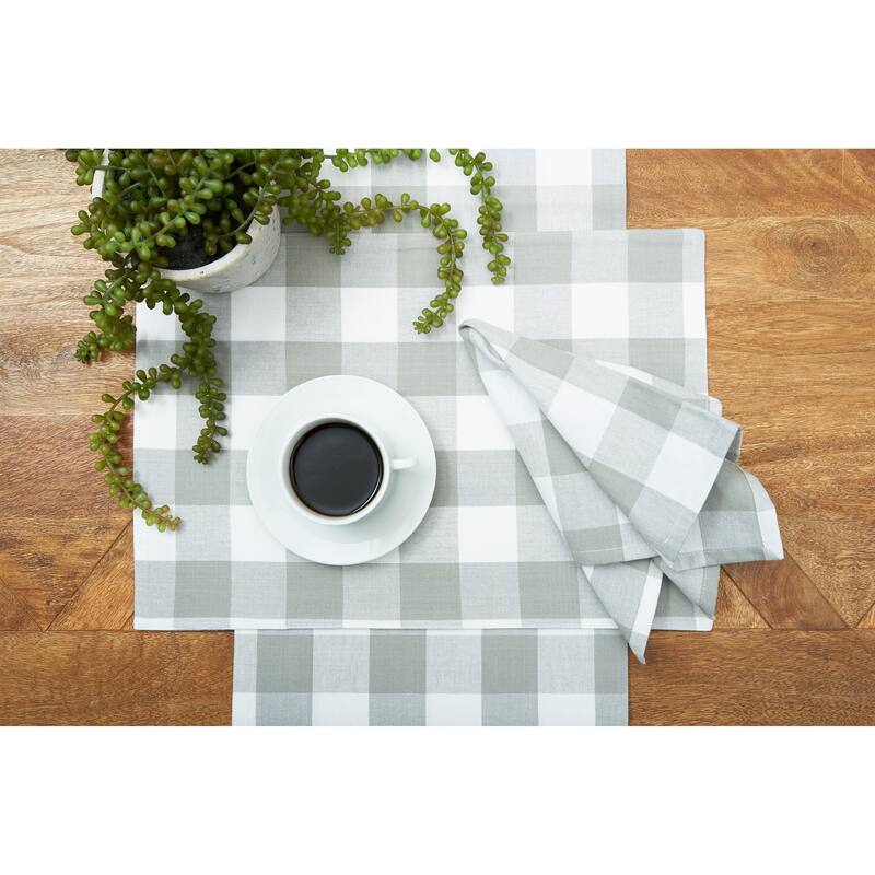 Franklin Slate Gingham Check Napkin Set of 6