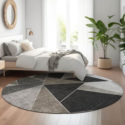 Premium Washable Super Soft Contemporary Mosaic Mayfield Rug