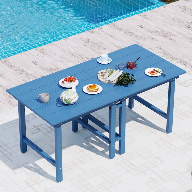 Outdoor Dining Table 2-in-1 Modular Table - Navy Blue