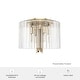 preview thumbnail 9 of 8, Hunter Gatz Ribbed Glass 4-Light Flush Mount Ceiling Light, Low Profile - Modern, Glam, Fluted Glass