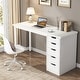 preview thumbnail 8 of 36, 47-inch Computer Desk with 5-drawer, Wood and Metal Writing Desk for Study Living Room