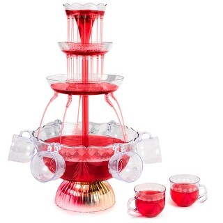 Nostalgia LPF230 3-Tier Lighted Party Fountain - Clear
