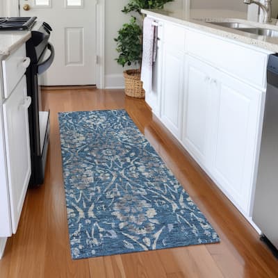 Premium Washable Super Soft Floral Damask Mayfield Rug