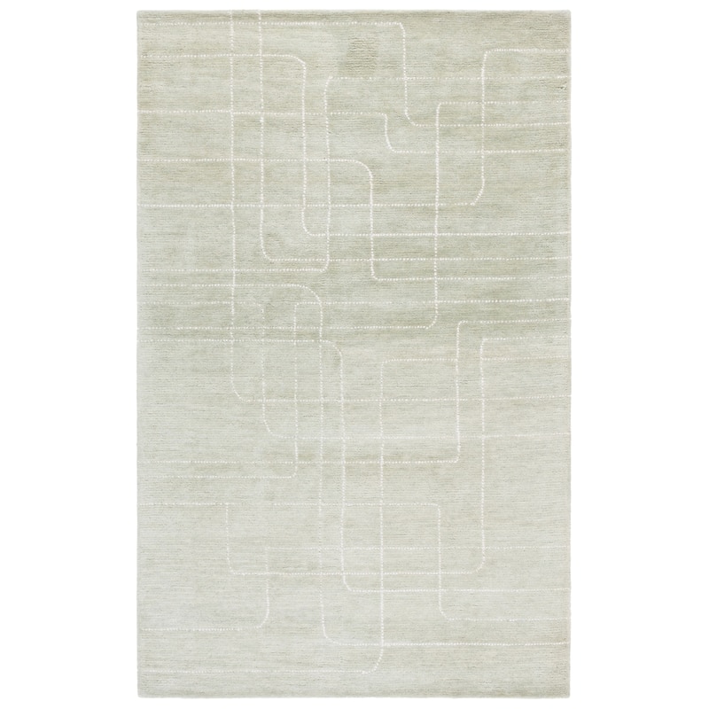 SAFAVIEH Handmade Harvest Indina Wool Rug - Sage - 6' Square