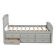 preview thumbnail 6 of 10, Twin Size Platform Storage Bed Solid Wood Bed with 6 Drawers