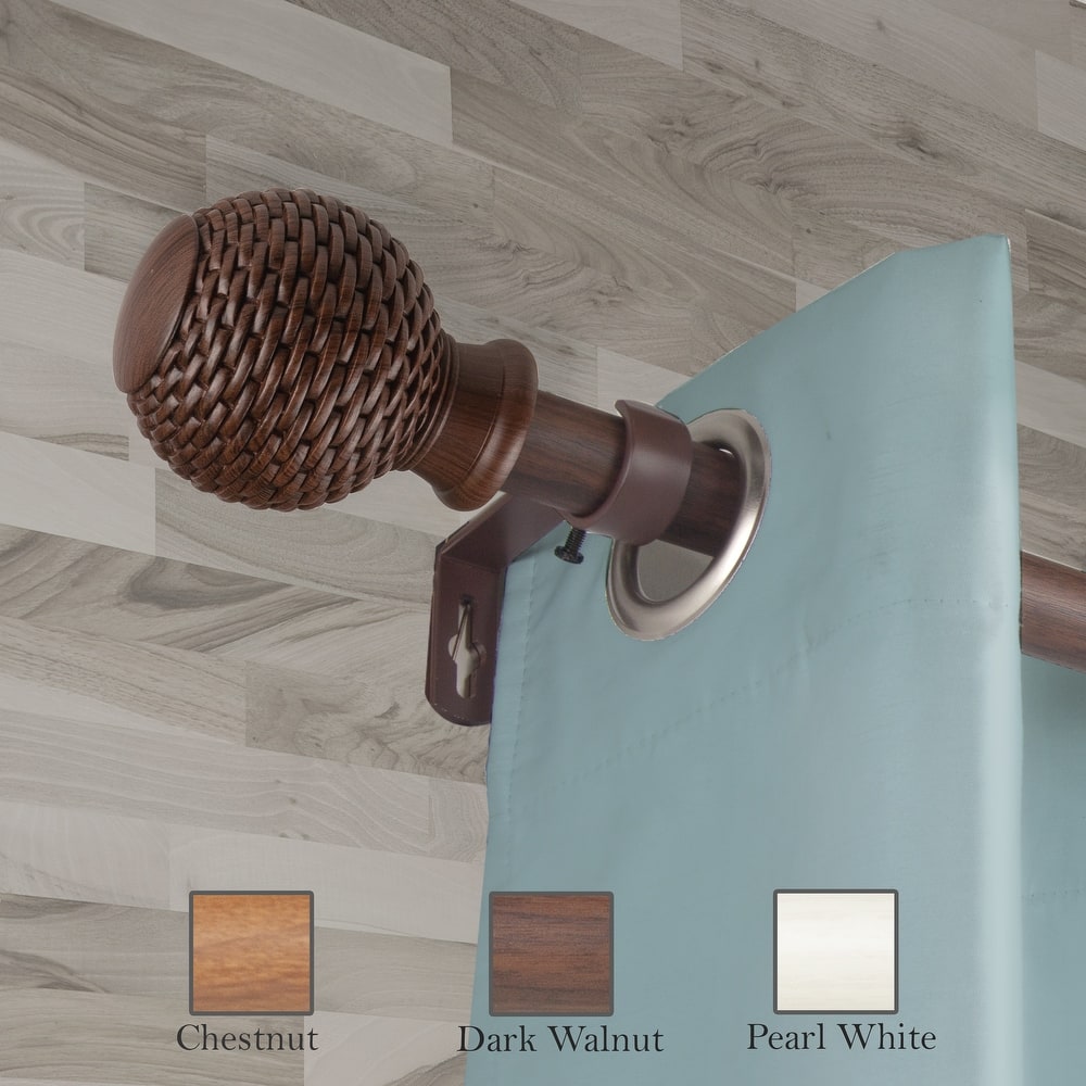 InStyleDesign Kray 1 inch Faux Wood Curtain Rod