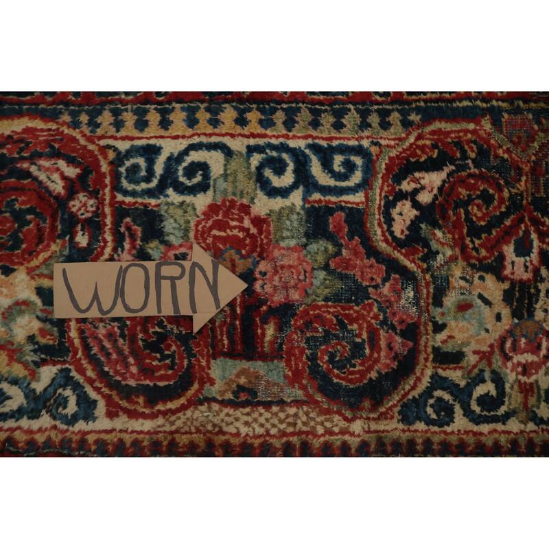 Hand Knotted Oriental 100% Wool Carpet Traditional Floral Red Mahal Area Rug - 11' 9'' X 8' 8''