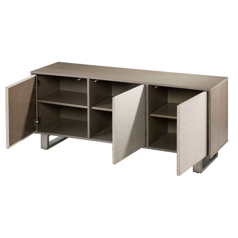 SEI Furniture Abigail 3-Door Media TV Stand for TV's up to 52"