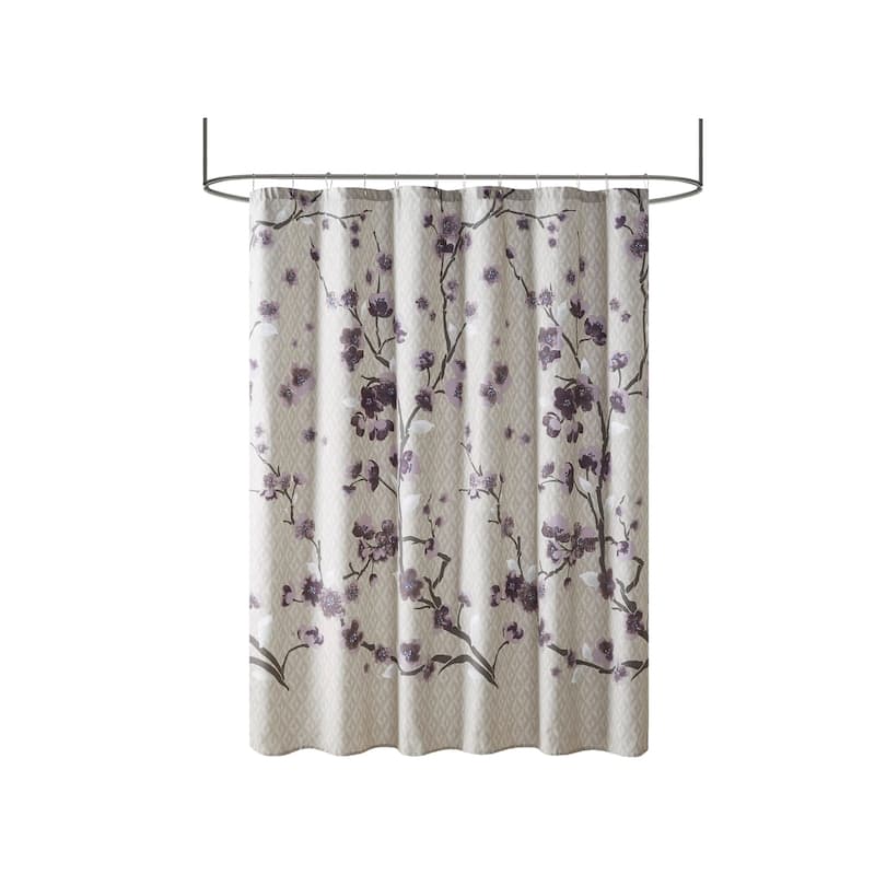 Madison Park Holly Cotton Shower Curtain