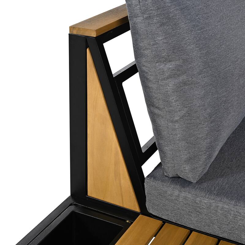 4-Piece Outdoor Set, Durable Patio Furniture with Waterproof Cushions