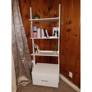 Copper Grove Helena Ladder Bookcase with File Drawer